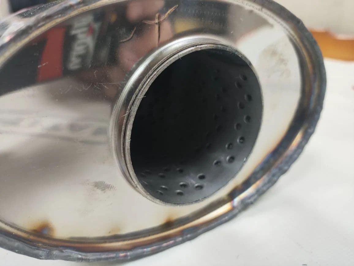 Пламегаситель овальный магистральный перфорированный 90×160×57×350 мм, нержавеющая сталь — фото 4